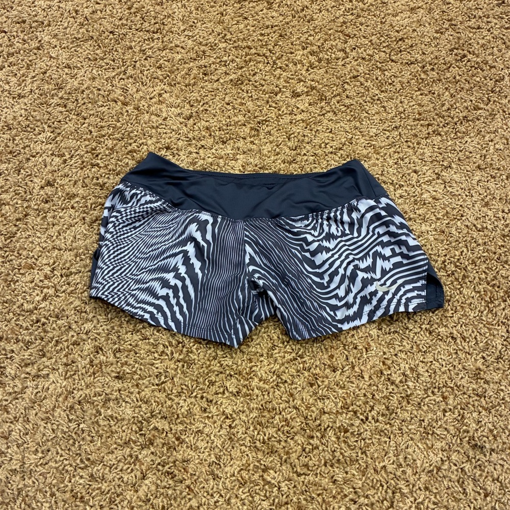 Nike Black and White Athletic Running Shorts